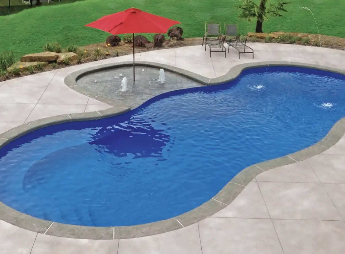 The Opus fiberglass pool