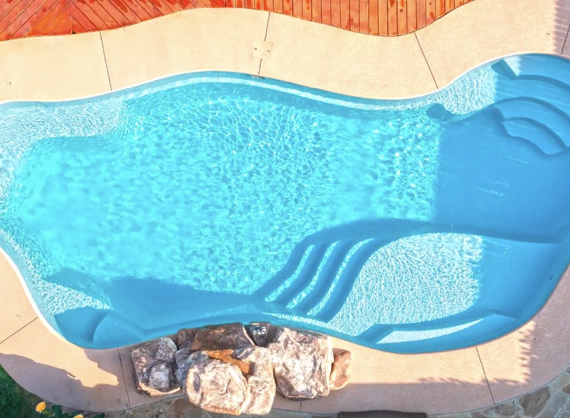 The Aria fiberglass pool