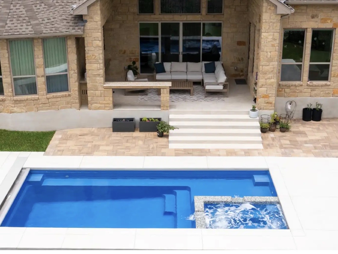 The Triumph fiberglass pool