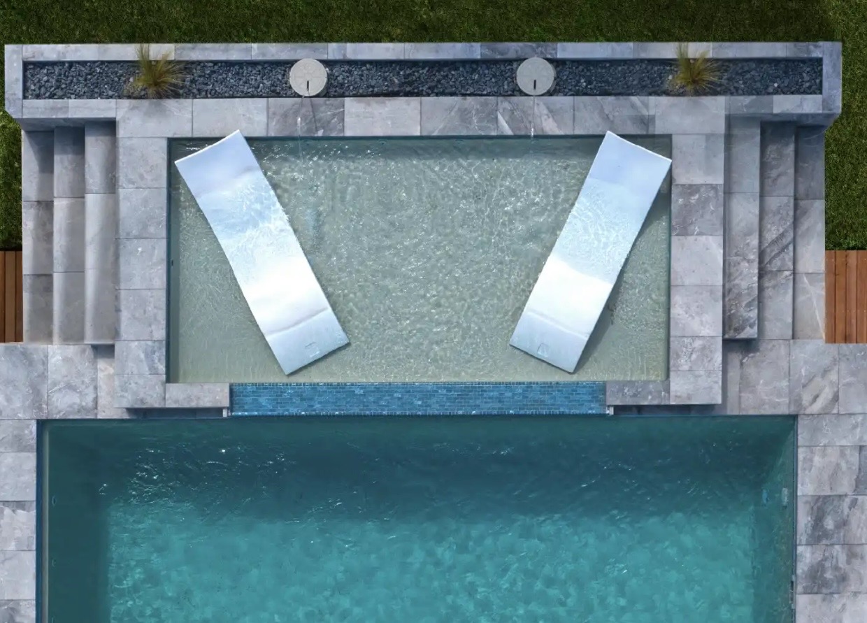 The TL-XL fiberglass tanning ledge
