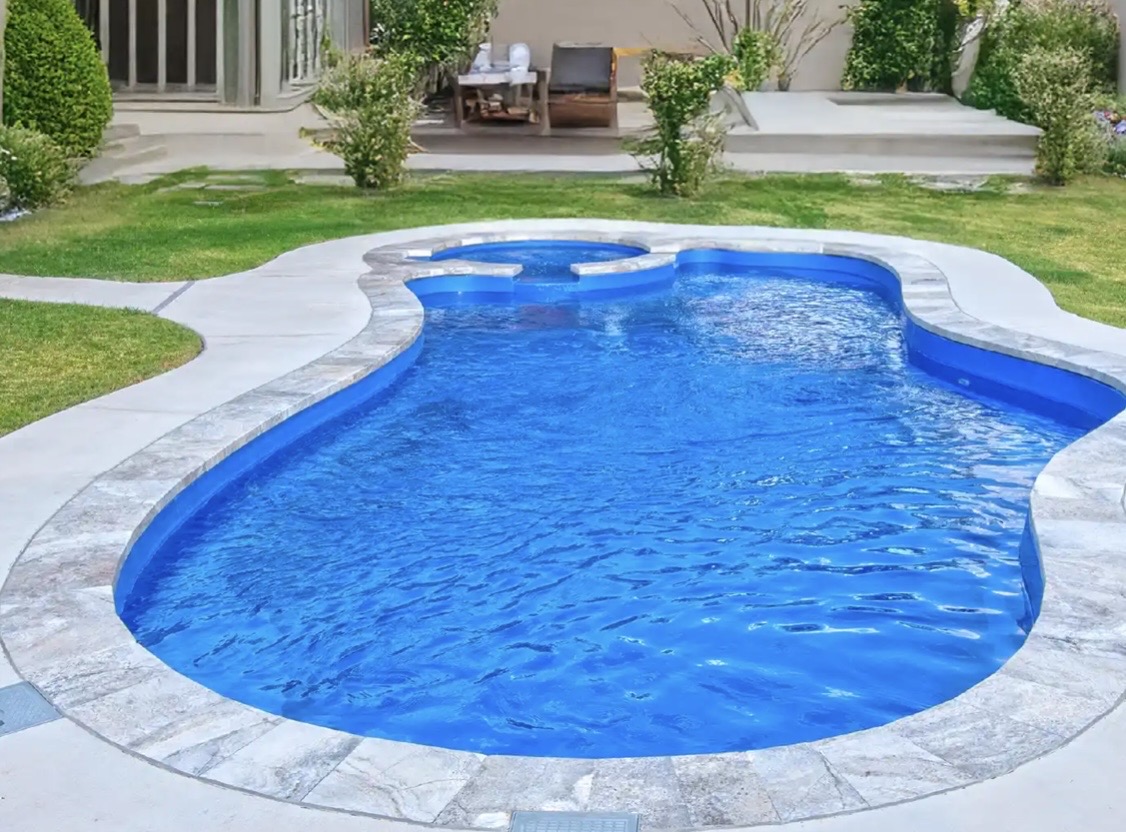 The Serene fiberglass pool